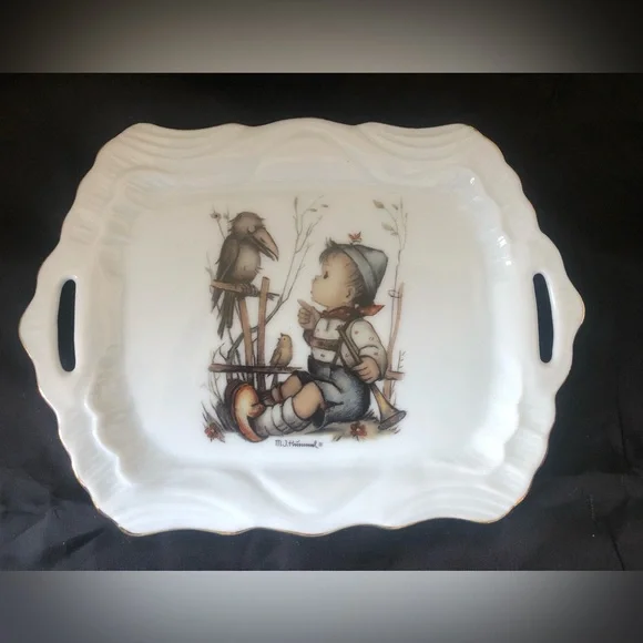 Miniature tea set Reuter Porzellan Germany with Hummel picture - Picture 3 of 5